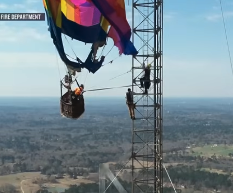 Hot air balloon rescue